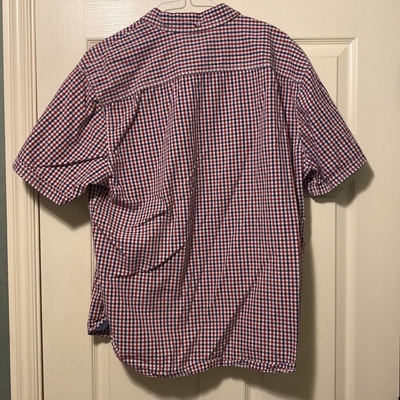 Thread and Cloth short sleeve pearl Snap red white Blue shirt Size XXL - Picture 2 of 4